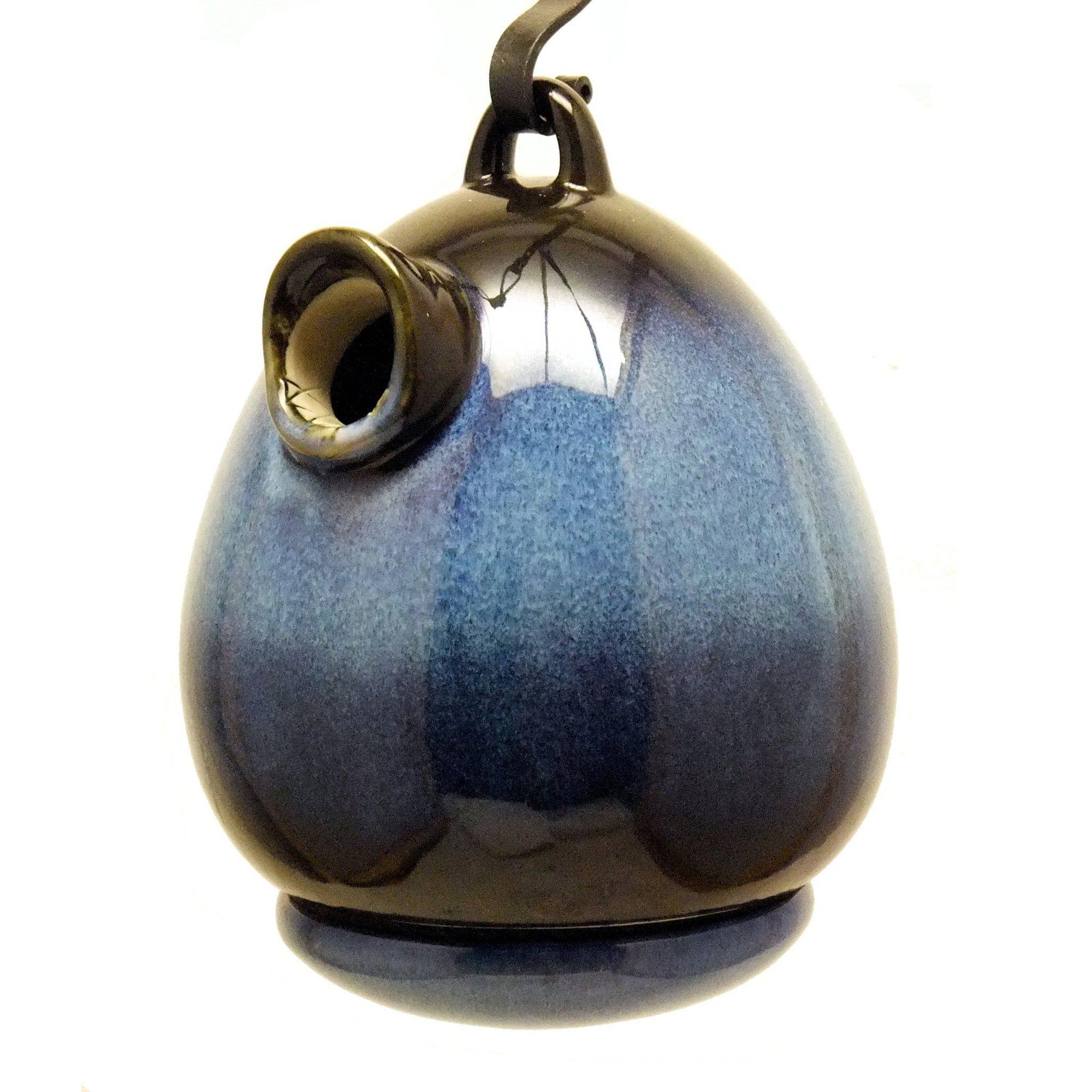 Alcyon Egg Shaped Bird Home in Cobalt Blue