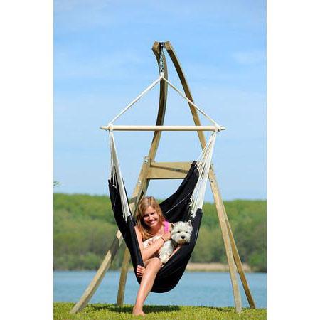 Brazil Hammock Chair in Black in Atlas Stand